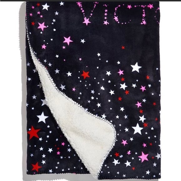 NIP Victoria's Secret Star Galaxy Sherpa Blanket - Picture 4 of 6